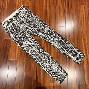 Proenza Schouler Black White Jeans Skinny Splater Wax Coated Mid Rise‎ Size 24